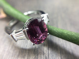 18KT PURPLE SAPPHIRE DIAMOND RING