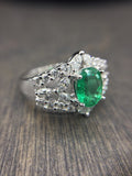 Emerald & Diamond 18kt Ring