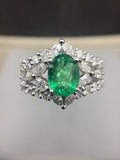 Emerald & Diamond 18kt Ring