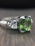 18kt Green Sapphire & Diamond Ring