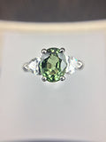18kt Green Sapphire & Diamond Ring