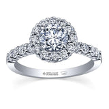 Maple Leaf Wreath Halo Canadian Diamond Engagement Ring