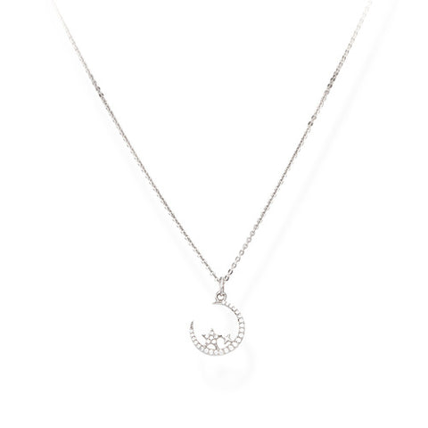 AMEN SILVER Necklace Moon and Stars