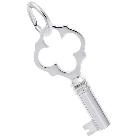 Sterling Silver Antique Key Charm