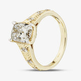 Lab Grown Diamond Cushion Ring 14kt - 4.01ct