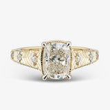Lab Grown Diamond Cushion Ring 14kt - 4.01ct