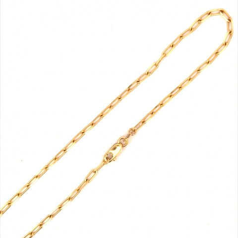 10kt Gold Paperclip Chain Italian 20"