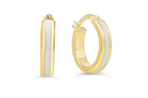Bella Collection - Two-Tone Gold Hoop Earrings
