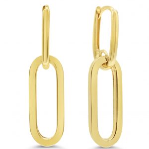 Yellow Gold Dangle Drop Earrings