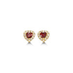 14kt Gold Birthstone Baby Stud Earrings - You Choose