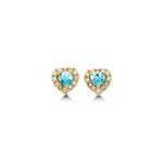 14kt Gold Birthstone Baby Stud Earrings - You Choose