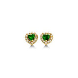 14kt Gold Birthstone Baby Stud Earrings - You Choose