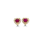 14kt Gold Birthstone Baby Stud Earrings - You Choose