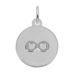 Sterling Silver Disc Charm Infinity