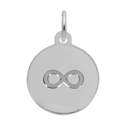 Sterling Silver Disc Charm Infinity