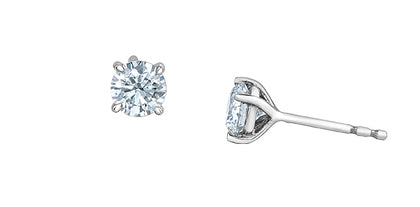 Lab Created Diamond Earrings 14kt - .50ct