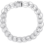 Sterling Oval Fancy Link Classic Bracelet