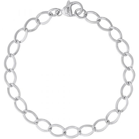 Sterling Dapped Curb Link Classic Bracelet