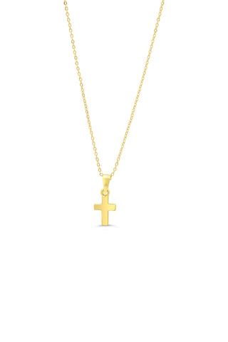 Yellow Gold Cross Baby Necklace