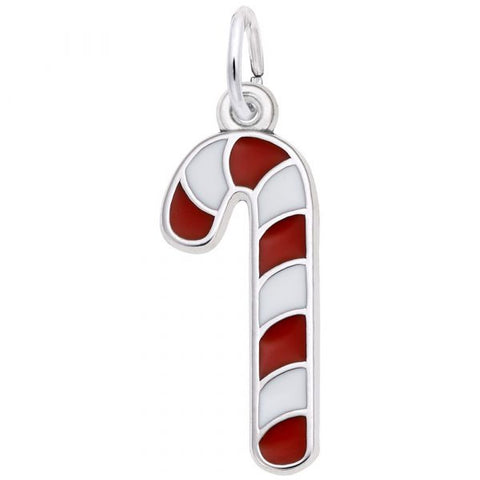 Red & White Candy Cane Charm Pendant