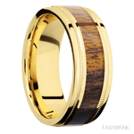 LASHBROOK DESIGNS 14kt Gold Desert Ironwood Inlay Band