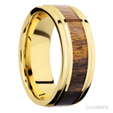 LASHBROOK DESIGNS 14kt Gold Desert Ironwood Inlay Band