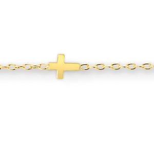 10kt Yellow Gold Cross Baby Bracelet