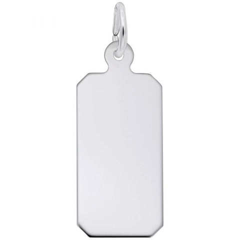 Sterling Silver Dog Tag Classic Series Pendant