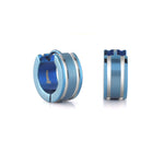 ITALGEM BLUE TWO STRIPE EARRINGS