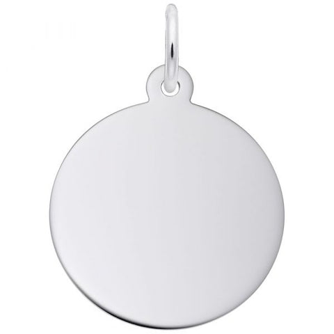Sterling Small Round Disc Classic Series Pendant