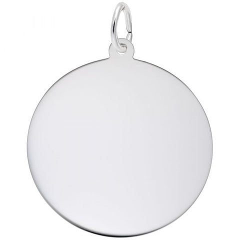 Sterling Silver Extra Large Disc Pendant