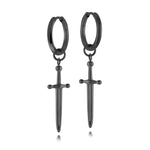 ITALGEM STEEL DAGGER SWORD DANGLE EARRINGS