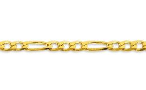 Gold Mens Figaro Bracelet Italian