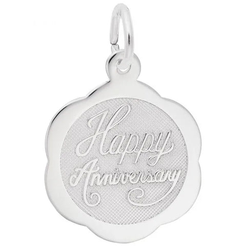 Sterling Silver Happy Anniversary Pendant