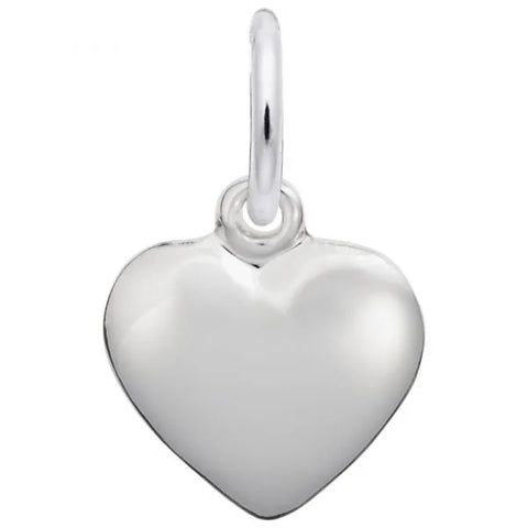 Sterling Silver Small Puffy Heart Charm