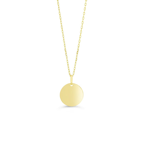 Bella Collection - 10kt Gold Disc Necklace