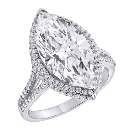 Lab Grown Marquise Diamond Engagement Ring 2.70ctw