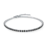 ITALGEM BLACK TENNIS ANKLET