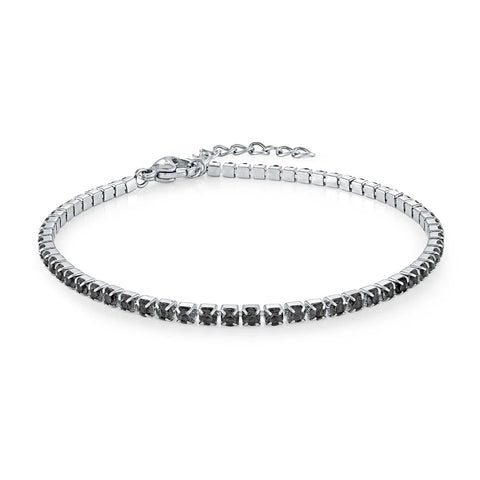 ITALGEM BLACK TENNIS ANKLET