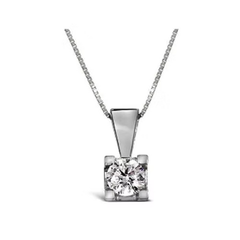 Gold Canadian Diamond Necklace .12ct tw