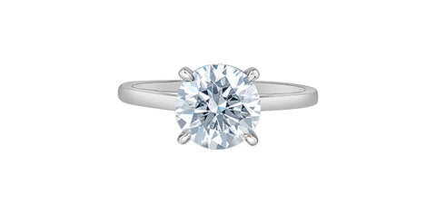 Lab Created Diamond Solitaire Ring 14kt - 2.00ct