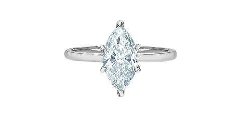 Lab Created Diamond Marquise Ring 14kt - 1.59ct