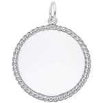 Sterling Silver Small Rope Disc Pendant