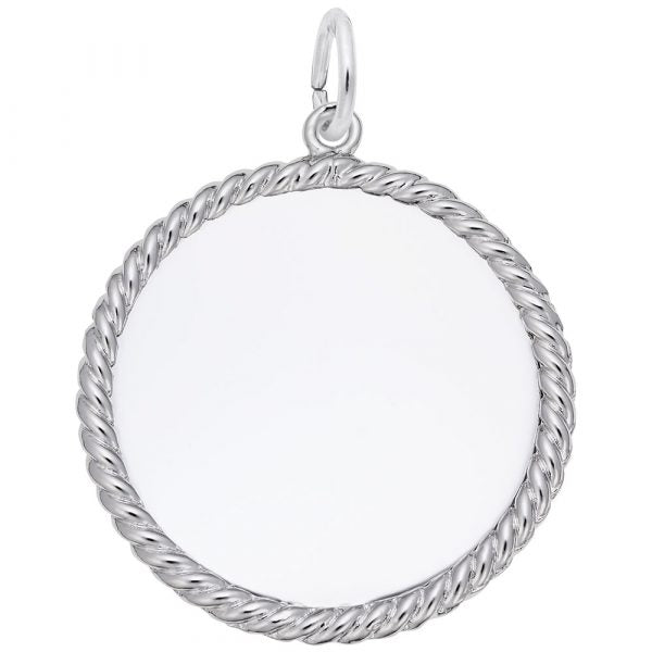 Sterling Silver Small Rope Disc Pendant – Tany's Jewellery