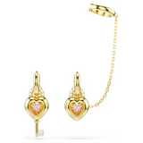 Swarovski Idyllia drop earrings with ear cuff, Heart with key 5737294