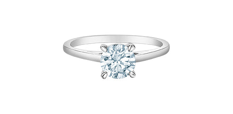 Lab Created Diamond Solitaire Ring 14kt - 1.00ct
