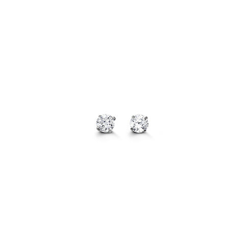14kt White Gold Baby Stud Earrings