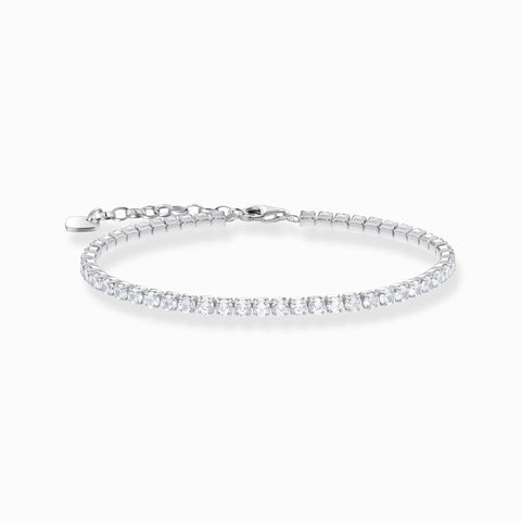 THOMAS SABO Silver tennis bracelet with white zirconia