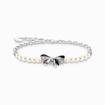 THOMAS SABO Silver bow bracelet with freshwater pearls