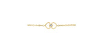 Gold Diamond Double Heart Bracelet